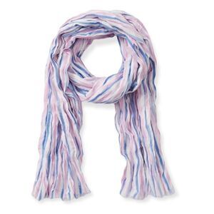 CLUB MONACO Mauve Pink/blue Oversize 100% Cotton Lightweight Wrap Scarf